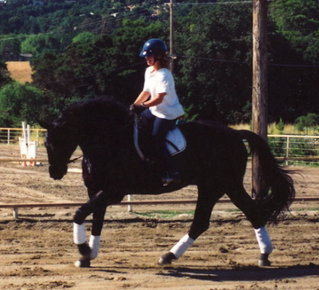 Ursula von der Leyen riding Ami for the first time.