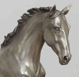 Commission bronze horse sculpture ~ Portrait of Griffin