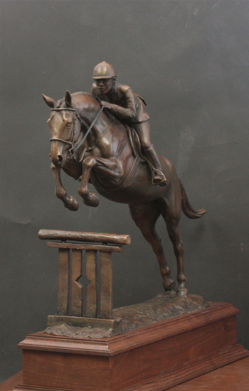 Commission a bronze sculpture of your horse, Hunter Jumper commissioned by owner